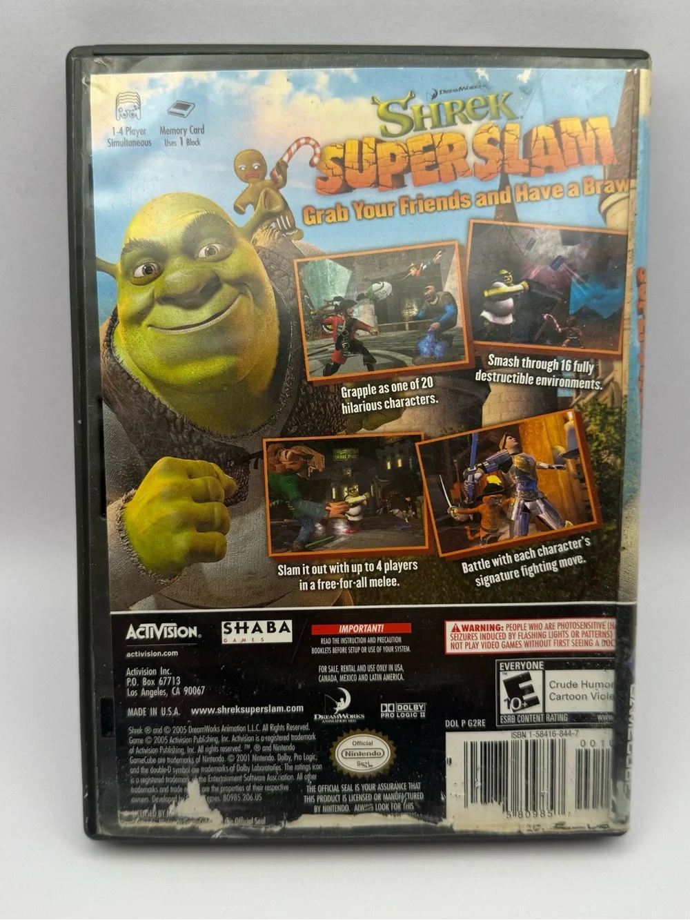 Shrek SuperSlam (Nintendo GameCube) - Green Cover